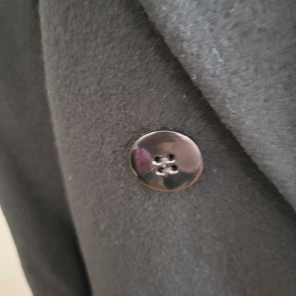 Vintage Camel Hair Trench Coat / Black / Size Medium to Large - Picture 3 of 12